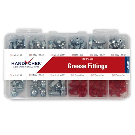 Handi-Chek Metric Grease Fitting Assort 140pc DISP-GFM140